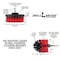 Drill Brush Power Scrubber By Useful Products 5 in W 5 in L Brush, Red R-S-4M-QC-DB - alternate 4